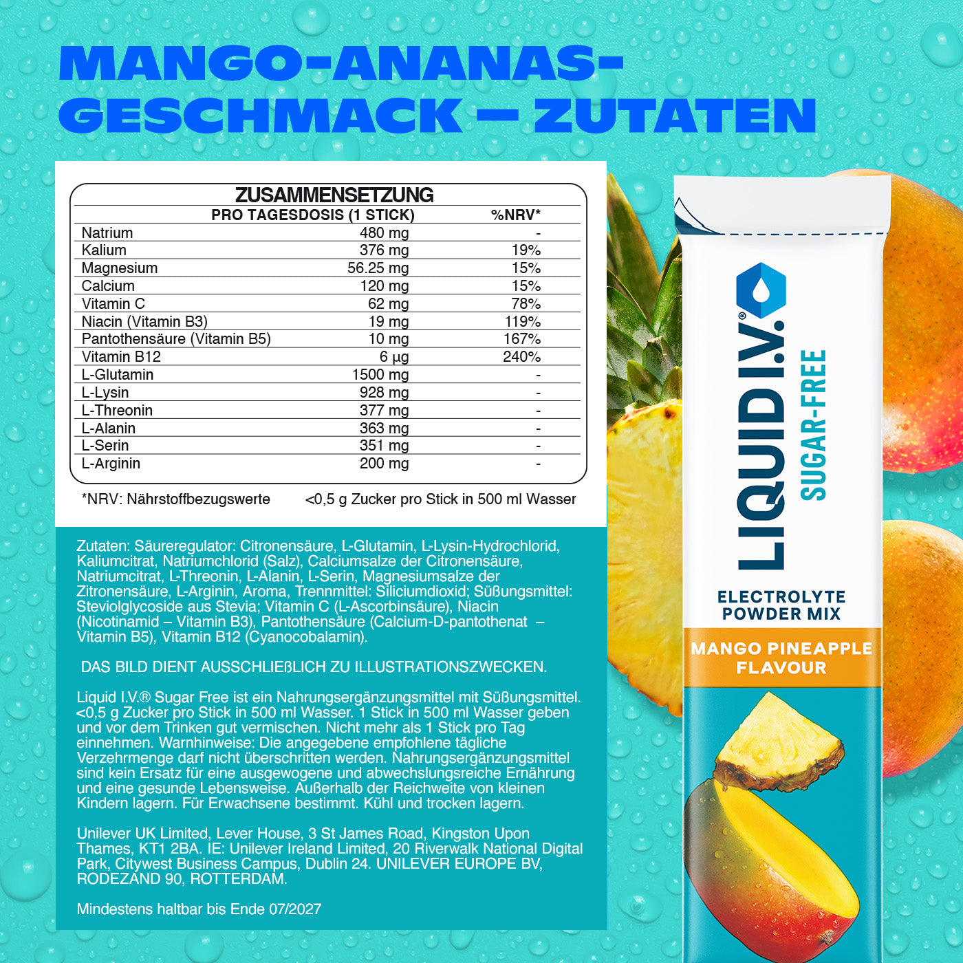 Liquid I.V.® Sugar-Free DE - Mango Pineapple 24PK